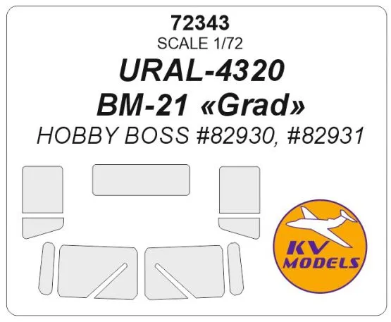 URAL-4320 / BM-21 mask for Hobby Boss 1:72