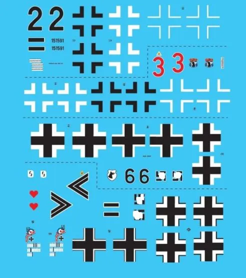Bf 109/ HA-1112 1990s Airshow Star 1:72