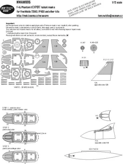 F-4J Phantom II EXPERT mask for Fine Molds 1:72