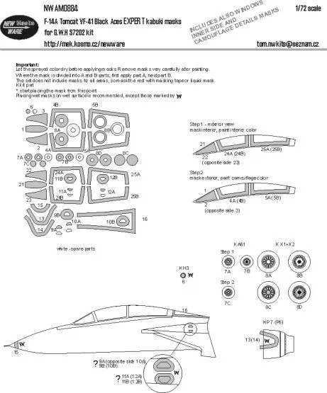 F-14A Tomcat VF-41 Black Aces EXPERT for G.W.H. 1:72