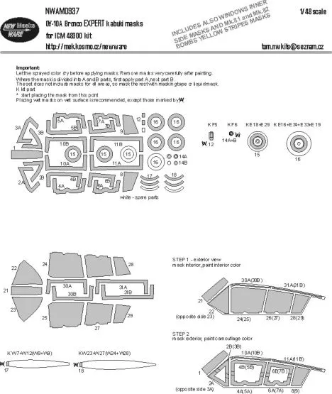OV-10A Bronco EXPERT mask for ICM 1:48