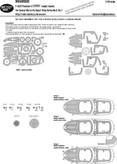 F-4C/D Phantom II EXPERT mask for Zoukei-Mura 1:48