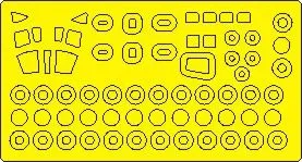 Tu-160 Blackjack mask for Zvezda 1:144
