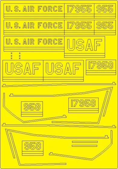 SR-71A Blackbird MARKING mask for Revell 1:48