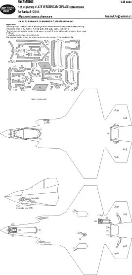 F-35A Lightning II (late CAMOUFLAGE) mask for Tamiya 1:48