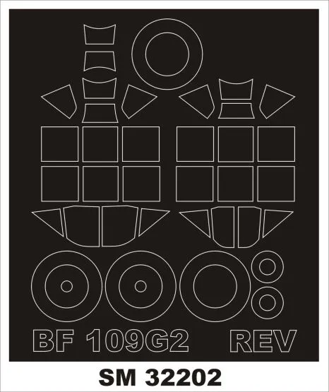 Bf 109G-2 mask for Revell 1:32