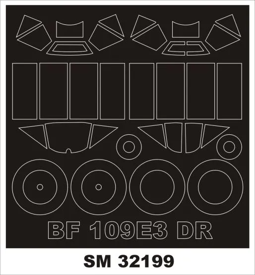 Bf 109E-3 mask for Hobby 2000 1:32