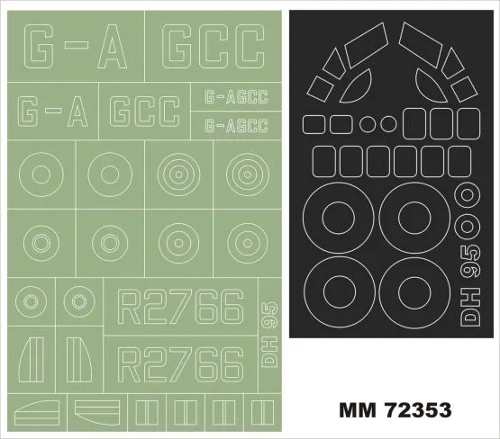 DH.95 Flamingo maxi mask for Valom 1:72