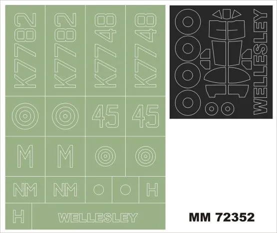Vicker Wellesley I maxi mask for Valom 1:72