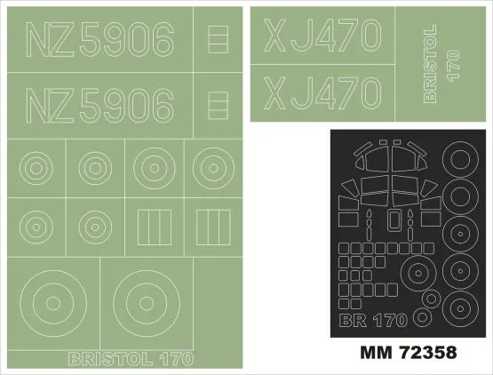 Bristol 170maxi mask for Fly 1:72