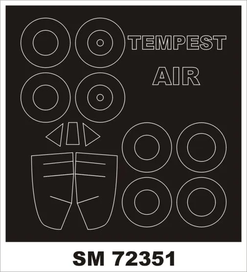 Hawker Tempest mask for Airfix 1:72