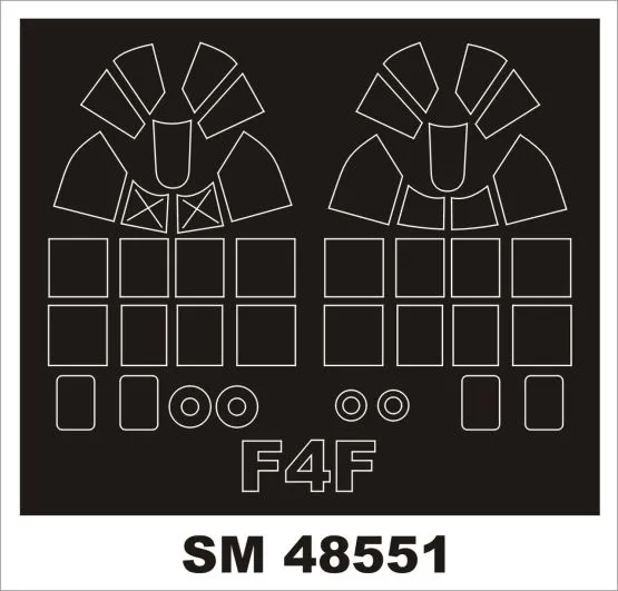 F4F Wildcat mask for Eduard 1:48