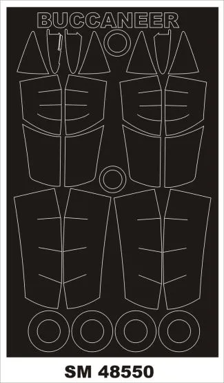 Buccaneer S.2C/D mask for Airfix 1:48