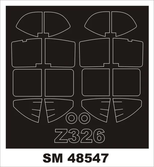 Zlin 326 mask for Eduard 1:48