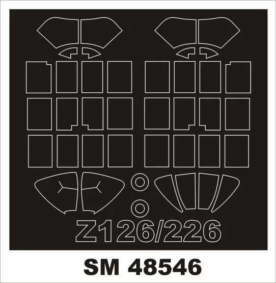 Zlin 126/226 mask for Eduard 1:48