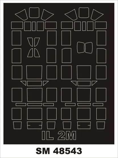 Il-2M mask for Zvezda 1:48 Il-2M mask for Zvezda 1:48