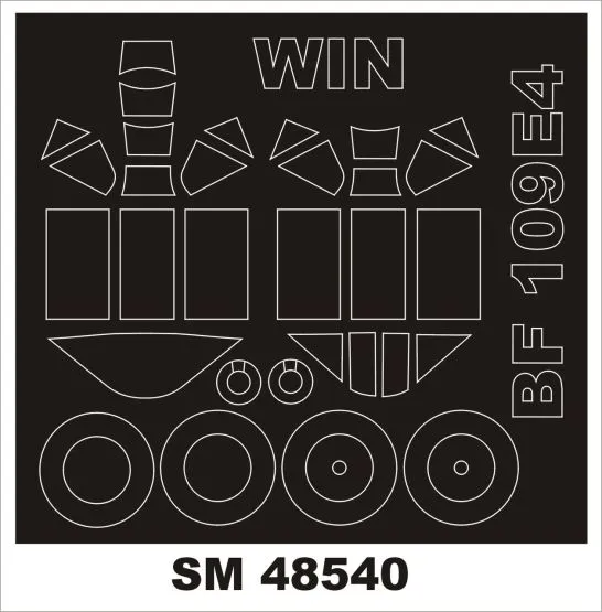 Bf 109E-4 mask for Wingsy Kits 1:48