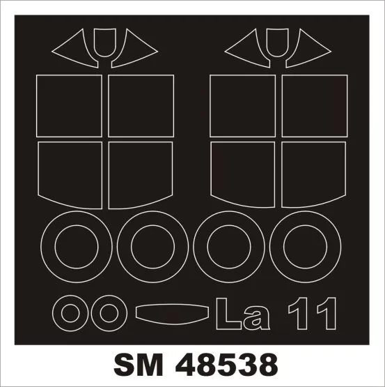 La-11 mask for Hobby Boss 1:48 La-11 mask for Hobby Boss 1:48