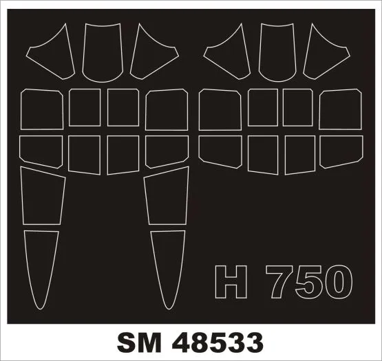 H-75 Hawk mask for Clear Prop 1:48
