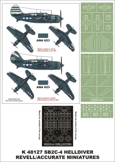 SB2C-4 Helldiver super mask for Revell 1:48