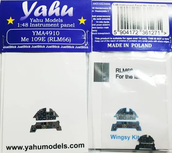 Bf 109E (RLM66) - Instrument panel 1:48 Bf 109E (RLM66) - Instrument panel 1:48