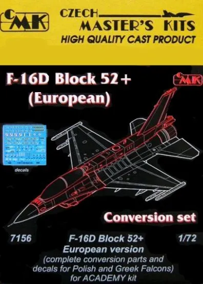 F-16D Block 52+ EUROPE conversion set for Academy 1:72