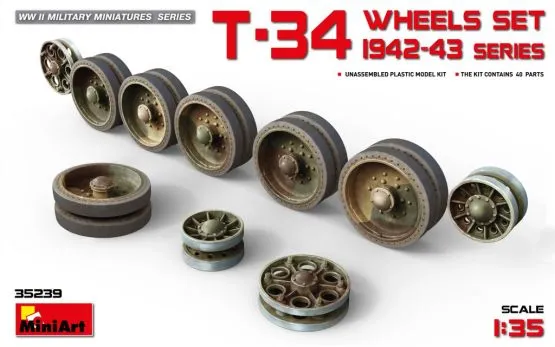 T-34 wheels set 1942-43 series 1:35
