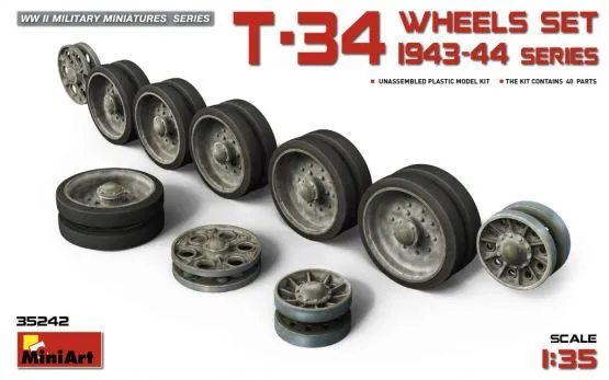 T-34 Wheels set 1943-44 series 1:35