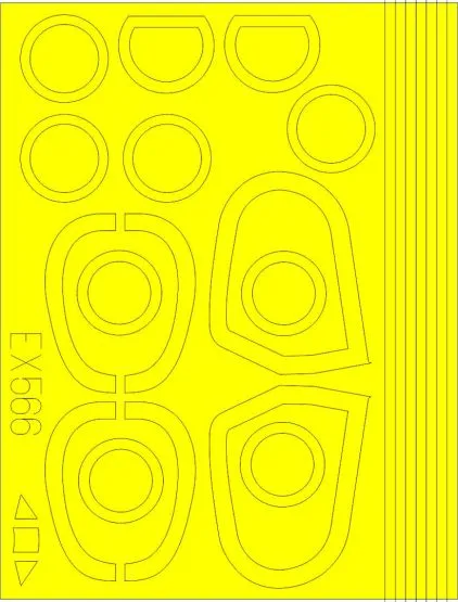 Avia B-534 III. serie mask for Eduard 1:48