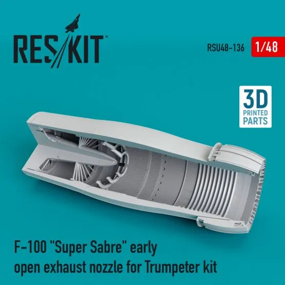 F-100 early open exhaust nozzle for Trumpeter 1:48