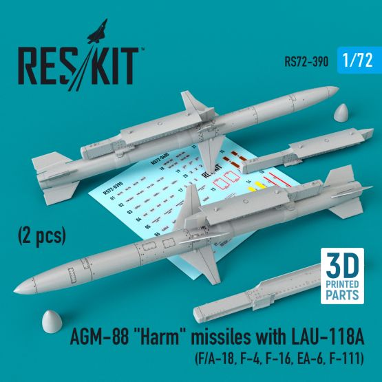 AGM-88 Harm missiles with LAU-118A 1:72