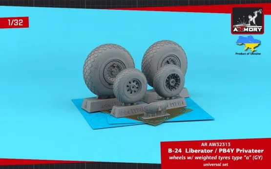 B-24 Liberator / PB4Y Privateer wheels type a (GY) 1:32