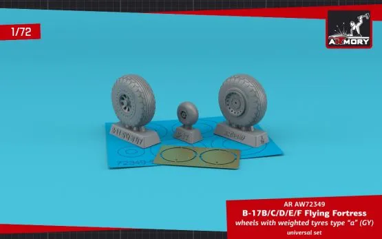 B-17B/C/D/E/F Flying Fortress wheels type “a” (GY) 1:72