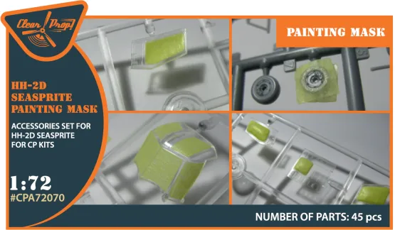 HH-2D SEASPRITE mask for Clear Prop 1:72 HH-2D SEASPRITE mask for Clear Prop 1:72