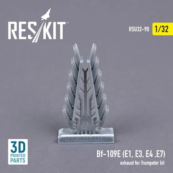Bf 109E (E1,E3,E4,E7) exhaust for Trumpeter 1:32