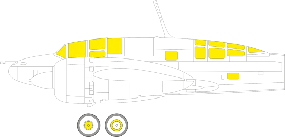 Ki-46-III Interceptor mask for Hasegawa 1:72