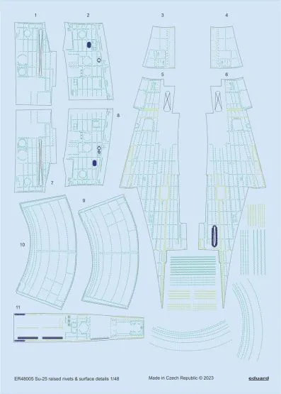 Su-25 raised rivets & surface details 1:48