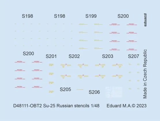 Su-25 Russian stencils 1:48