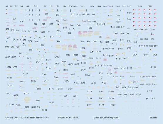 Su-25 Russian stencils 1:48