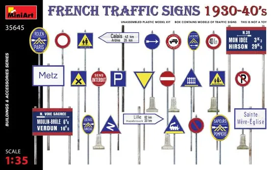 French Traffic Signs 1930-40's 1:35