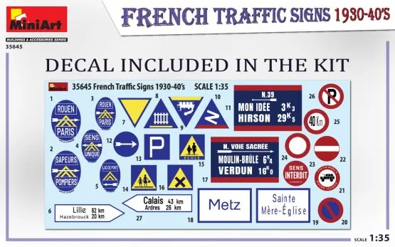 French Traffic Signs 1930-40's 1:35