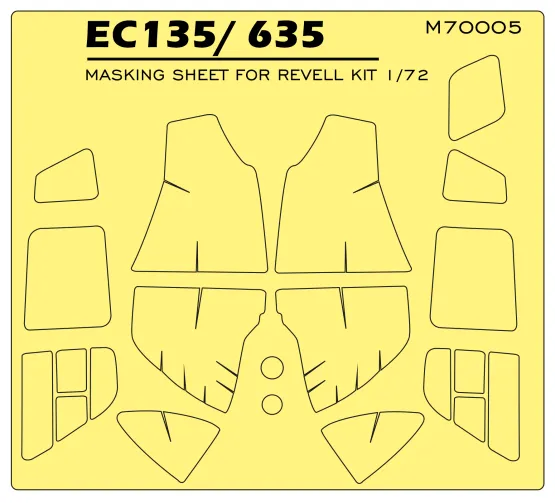 Eurocopter EC-135 mask for Revell 1:72