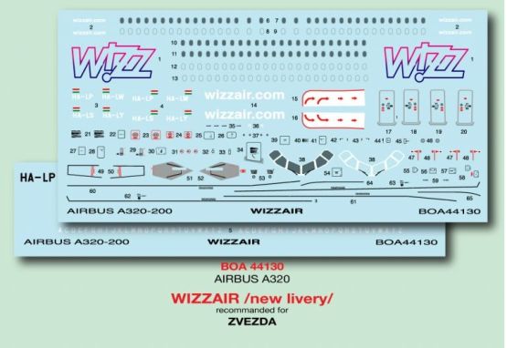 Airbus A320 Wizzair new livery 1:144