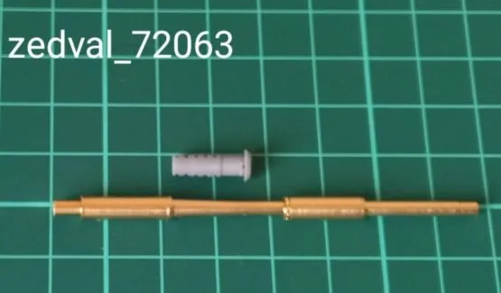 2S35 Koalitsiya-SV 152mm gun barrel w/ muzzle brake 1:72