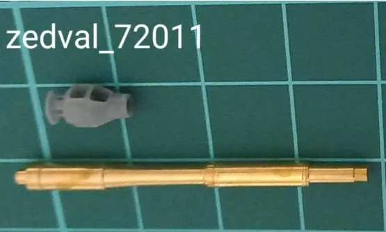 2S1 Gvozdika 122mm gun barrel 1:72
