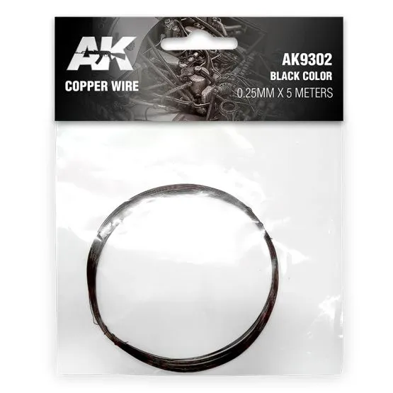Cooper wire 0.25mm x 5m (black)