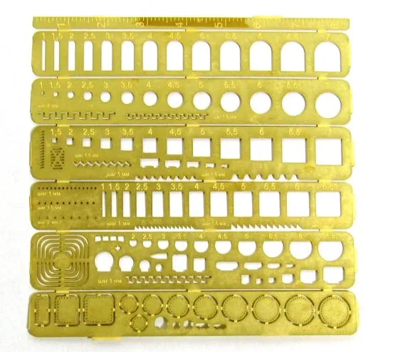 Stencil for applying riveting, type 1