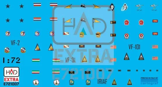 F-14A/D helmet & dress sewing marlkings VF-2, VF-101, VF-31 1:72