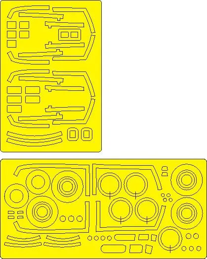 F-16D Block 30/40/50 ADVANCED mask for Kinetic 1:48