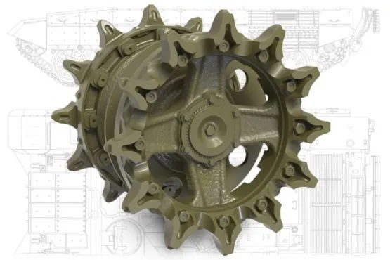 ​​​​​​​T-90M, T-72B3M, T-90MS, BMPT Drive sprockets 1:35